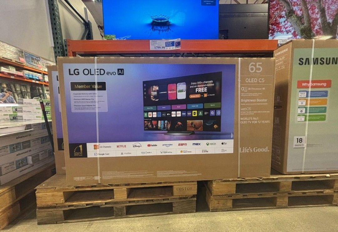 65 “ LG smart 4K EVO OLED HDR 144HZ C5 65C5 TV 