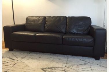 Modern Black Leather Sofa...Can Delver