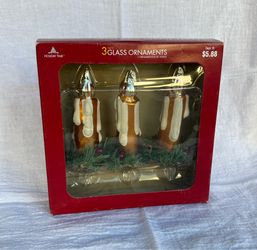 vintage glass candle ornaments