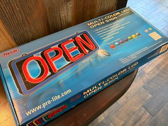 Open Sign LED Multicolor NEW