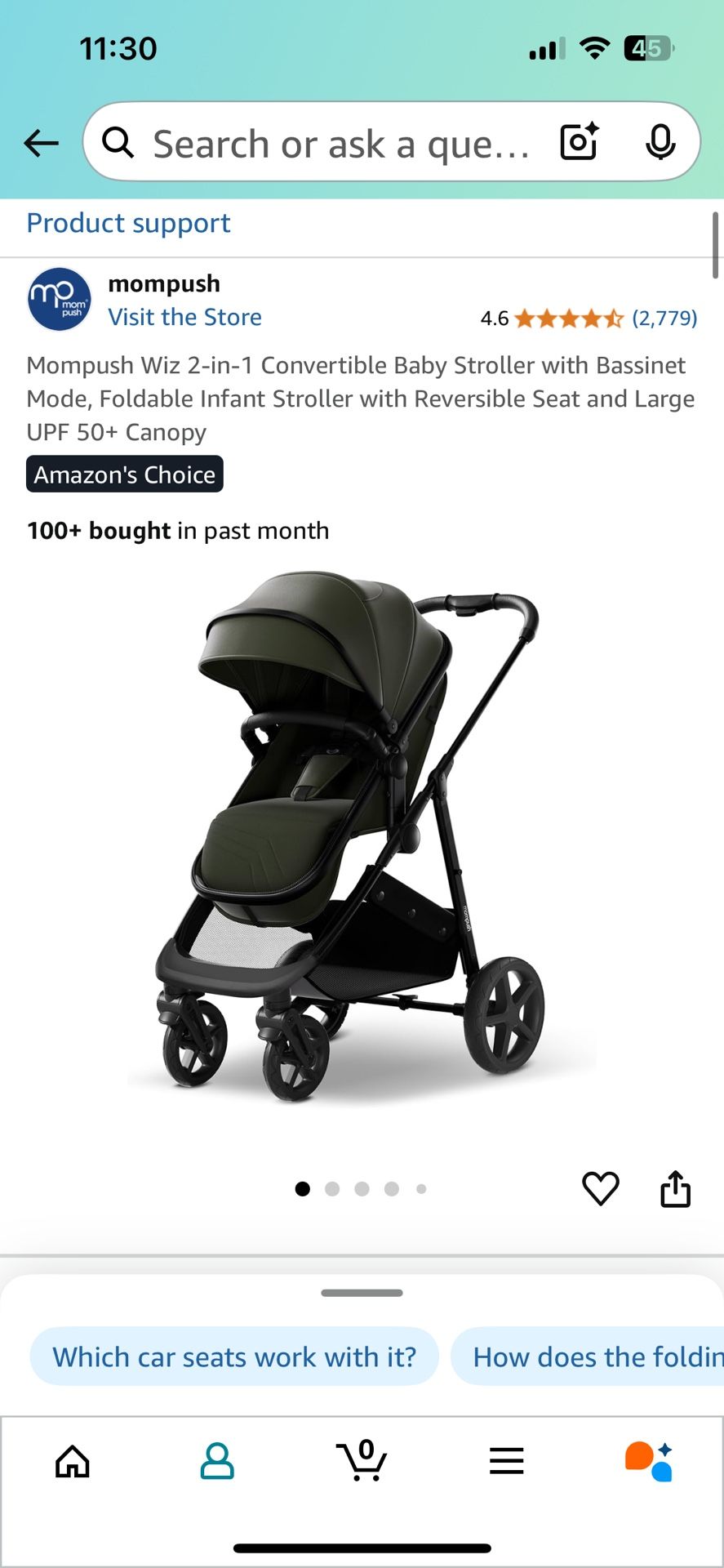 Mompush Stroller For Sale