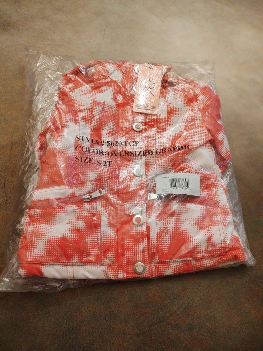 Urban Republic Baby Girls Polyfil Jacket, pink white 24M NEW with tags