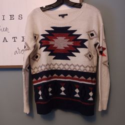 American eagle Prescott Aztec lightweight western style sweater size small 