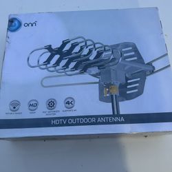 ONN HDTV Antenna Amplified Digital TV Antenna 150 Miles Range 360 Degree Rotation