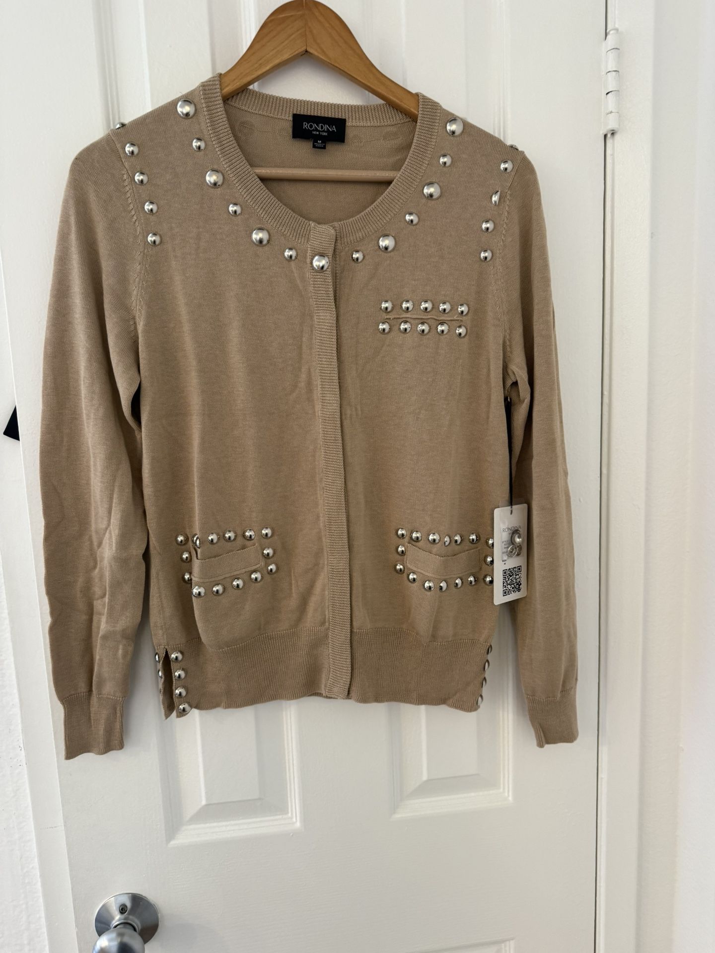 Rondina New York Silk & Cotton Cardigan, M, NWT