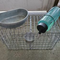 Small Metal Cage With Water Bottle