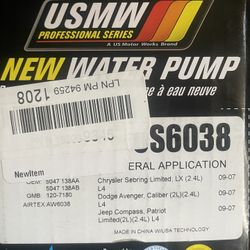 2009 Dodge Caliber Water Pump