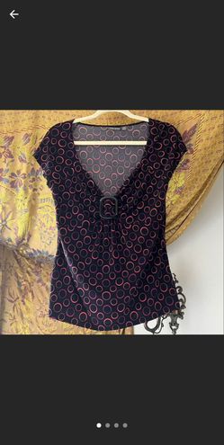 APT .9 PINK AND BLACK VINTAGE BLOUSE