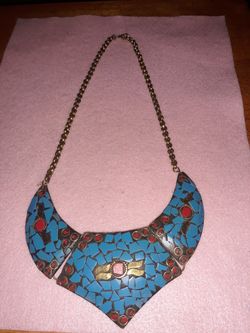 Turquoise and Red Coral necklace