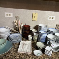 Chinese And Japanese Dishes 