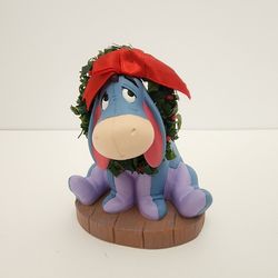Eeyore Figurine Christmas Vintage Disney Store In Holiday Wreath Winnie The Pooh