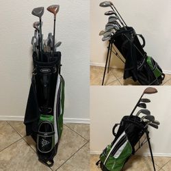 Full set of men’s rh standard length clubs w/ bag