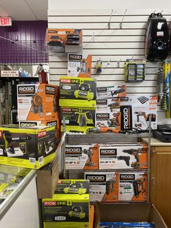 Ridgid and Ryobi tools new in the box