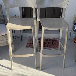 2 Gray Bar Stools 