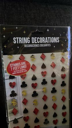Casino Theme String Decorations Party Pack