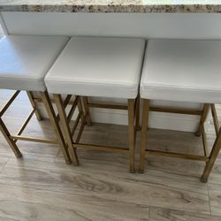 counter height backless bar stool with durable vinyl seat