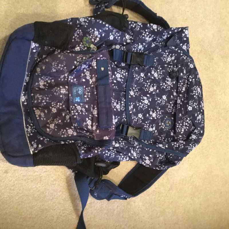 Girls Backpack with matching lunch bag GAP blue with flowers