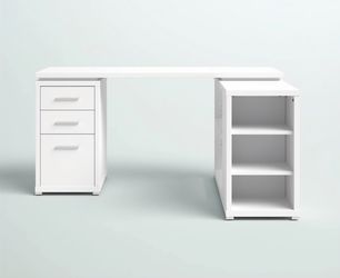 White L Desk