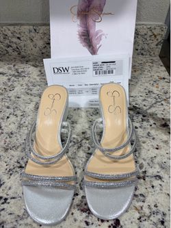 Women’s Silver Wedge Sandals – Size 11