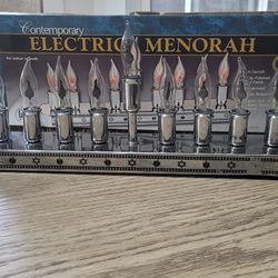 Electric Menorah, 3 Wise Men,  Star Ornament Silver Stand Waterford Holders
