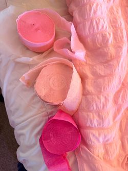 Pink Crepe Paper Streamers Set of 3