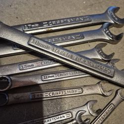 Craftsman wrench set forged in the USA 9 piece millimeter