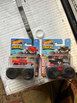 Hot Wheels Mini Monster Trucks Bone Shaker Lot of 2