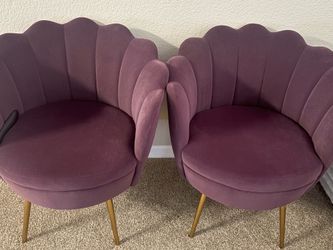 (Set of 2) velvet access chairs