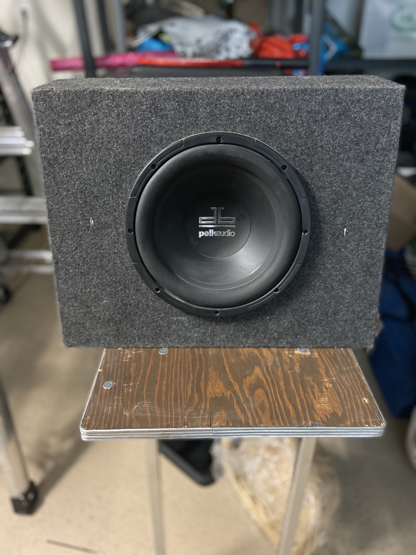 Polk audio 10 inch sub, box and crunch 500 watt amp!