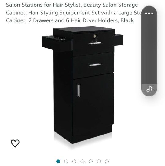 Salon Hairstylist Storage Cabinet