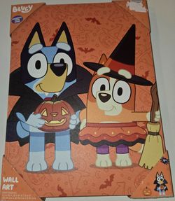 Halloween bluey decor 12x16