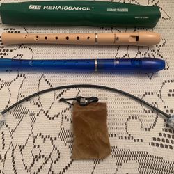 2 Recorder Instruments With Cleaner 