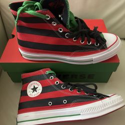 NEW Converse Chuck 70 Hi Black Beauty Fiery Unisex 9M - 11W