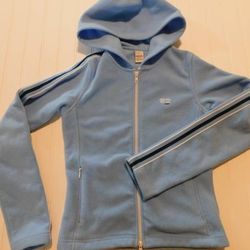 Vintage ABERCROMBIE AND FITCH GYM ISSUE Thick Polar Fleece Y2K Hooded Jacket Women’s Size S-