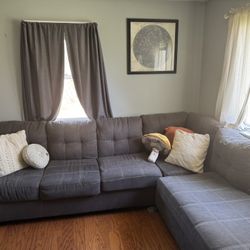 Ashley Pitkin Sectional Sofa, Gray