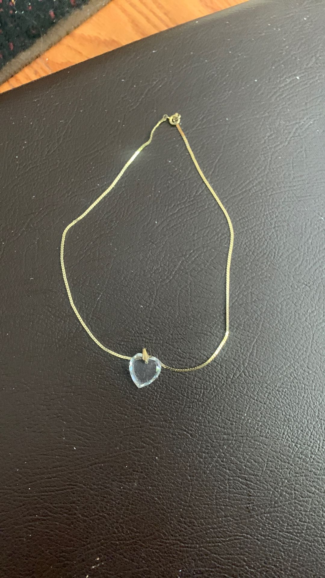 Crystal Glass Edges Are Beveled Pendant With Chain