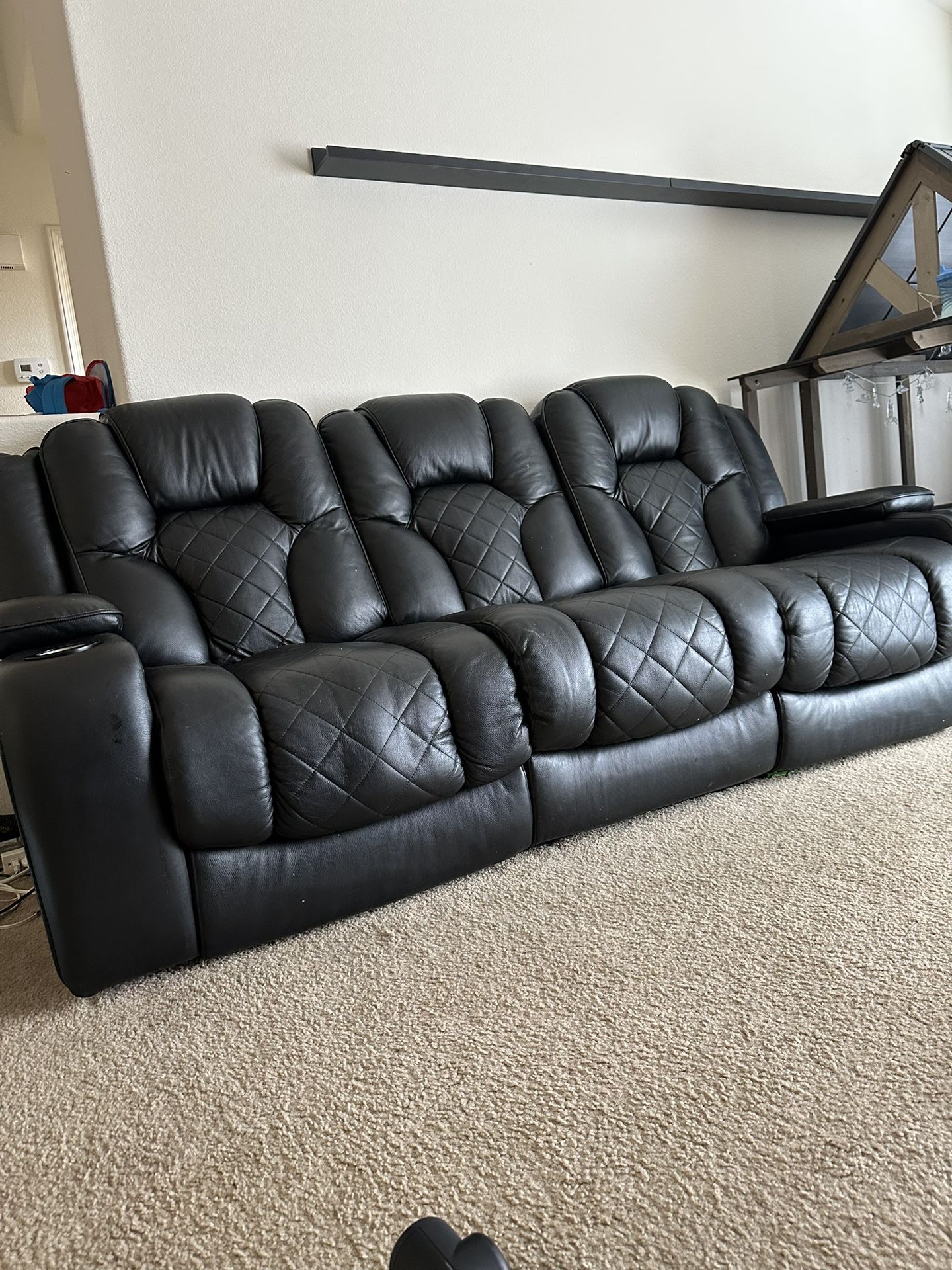 Leather Electric Reclining Couch