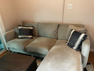 Grey Velvet Couch