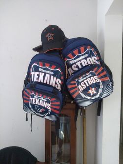 Houston Texans And Houston Astros Backpacks