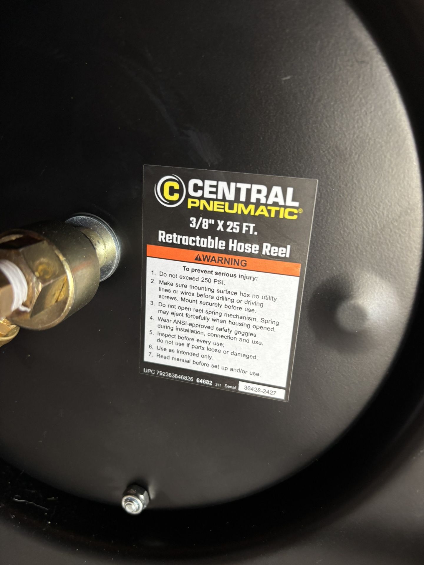 25ft Retractable Air Hose Reel W/ Hose