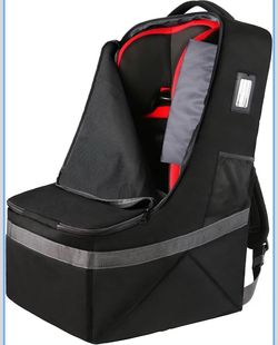 Padded Car Seat Travel Bag Backpack, Toddler Travel Essentials Fits Most Infant & Bootster C