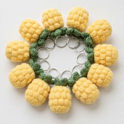Handmade Crochet Pineapple Keychain