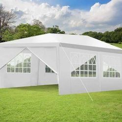 10'x20' Party Tent, Outdoor Wedding Tents with Removable Sidewalls, Patio Gazebo Shelter for Parties, Waterproof Canopy Tents, Party Wedding B