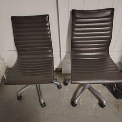 2 Adjustable Rolling Chairs That Lean Back $50