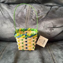 New Green Blue Yellow Small Easter Basket