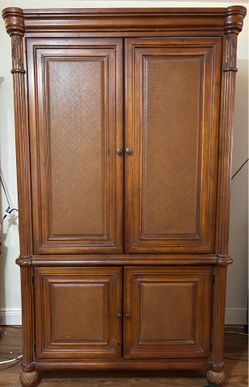 Wooden Entertainment Center with Display cabinets