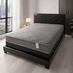 Queen mattress regular set with box spring ( 2pc brand new) 