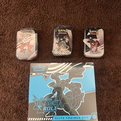 Pokémon Black Bolt  Etb & Mini Tins Bundle