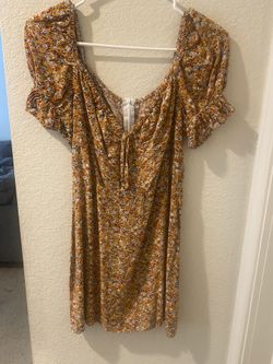 Flower Print Mini Dress
