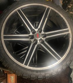 24’s with Knobby tires/ Iroc rims